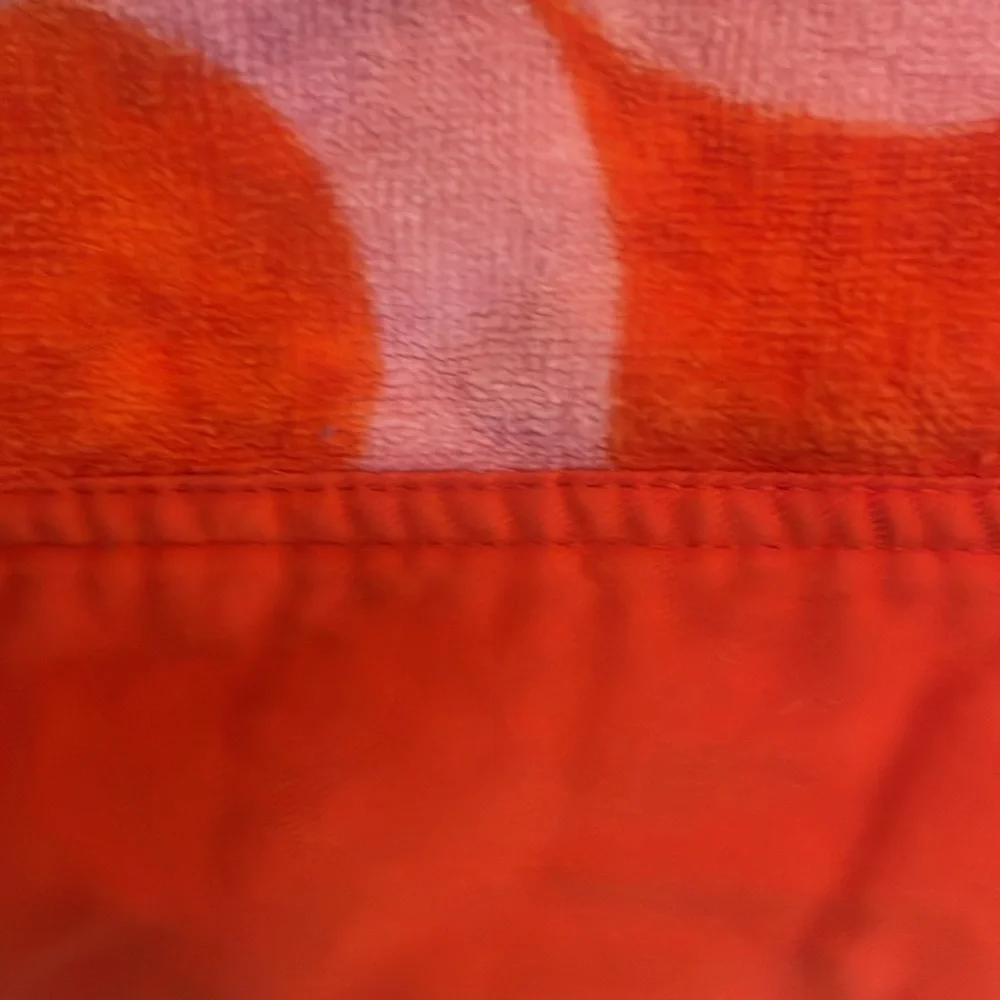 Coach Luxurious Y2K Beach towel Bright Orange and Light Pink